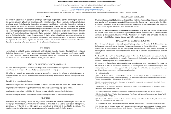 Simulación Inteligente de Toma de Decisiones